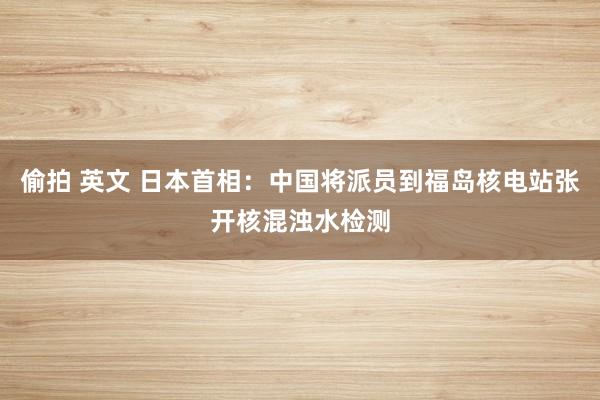 偷拍 英文 日本首相：中国将派员到福岛核电站张开核混浊水检测