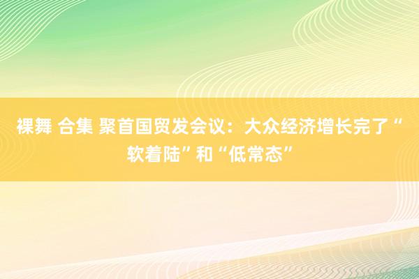 裸舞 合集 聚首国贸发会议：大众经济增长完了“软着陆”和“低常态”