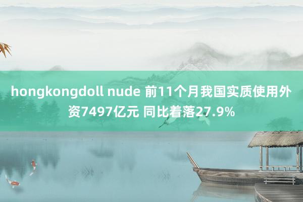 hongkongdoll nude 前11个月我国实质使用外资7497亿元 同比着落27.9%