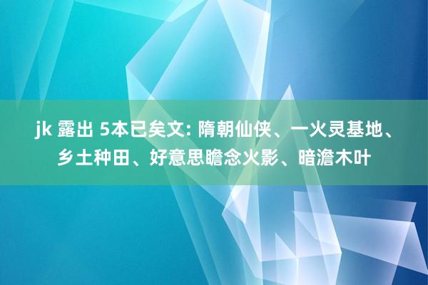 jk 露出 5本已矣文: 隋朝仙侠、一火灵基地、乡土种田、好意思瞻念火影、暗澹木叶