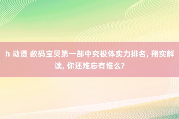 h 动漫 数码宝贝第一部中究极体实力排名， 翔实解读， 你还难忘有谁么?